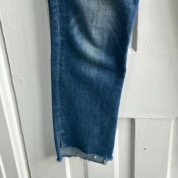 Frame Le High Straight High Rise Staggered Hem Jeans Carroll Wash - Picture 6 of 10
